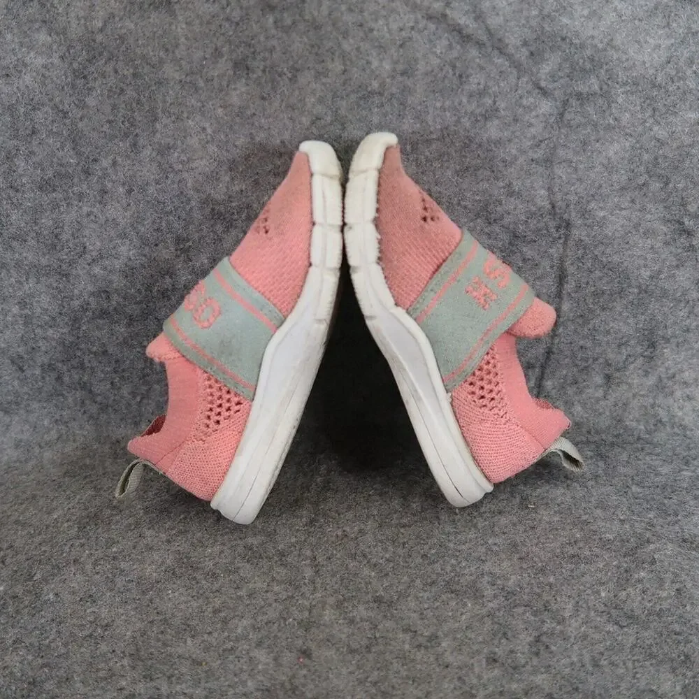 Oshkosh B'gosh Shoes Baby Toddler 6 Slip On Sneaker Knit Stretch Pink Grey Kids